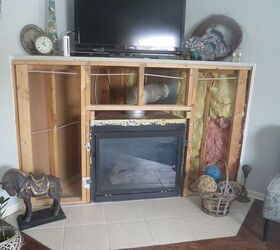 updating a condo fireplace, diy, fireplaces mantels, living room ideas, Preparation for M Rock install on plywood