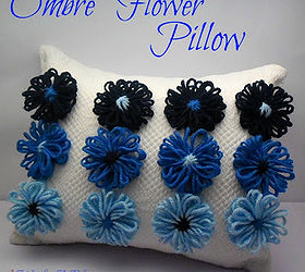 anything blue friday features, home decor, Ombre Flower Pillow from