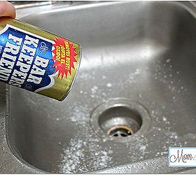 how to clean your stainless steel kitchen sink, cleaning tips, kitchen design, Clean with Barkeeper s Friend