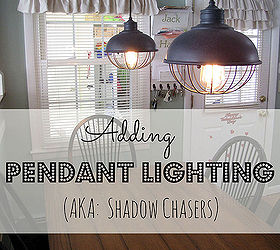 adding pendant lighting aka shadow chasers, home decor, kitchen design, lighting