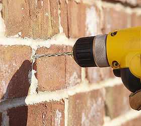 properly drilling into brick, concrete masonry, home maintenance repairs, tools, Drilling into mortar is safer and more easily repairable if you make a mistake