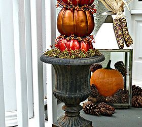 welcome fall the best makeover for a 1 plastic pumpkin simple pumpkin topiaries, gardening, repurposing upcycling, seasonal holiday d cor, wreaths, DIY Pumpkin Topiary 7 50