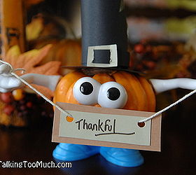 punkin head place card holders perfect for the kids table, crafts, seasonal holiday decor, thanksgiving decorations, You don t even have to use the Mr Potato Head accessories I give some other ideas on my post