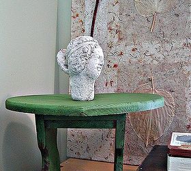 why chalk paint is worth buying rather than making homemade, painted furniture, Testing the new Annie Sloan Antibes Green chalk paint on a small stool Dark wax was applied directly over the color