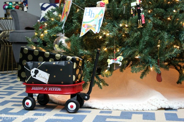 an eclectic christmas home tour, christmas decorations, seasonal holiday decor, How sweet is a little wagon with gifts