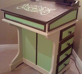 old school desk refurb, chalk paint, home decor, painted furniture, Old school desk after