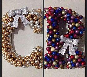 ornament letter wreaths, christmas decorations, crafts, seasonal holiday decor, wreaths, What I ended with