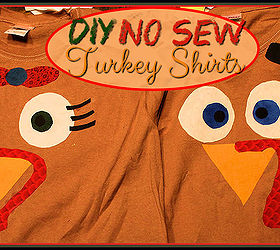 diy no sew turkey shirt, crafts, seasonal holiday decor, thanksgiving decorations