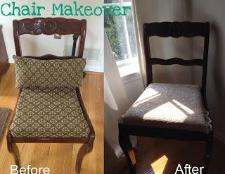 chair makeover, painted furniture, From old to new