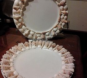 diy shell plate chargers, crafts