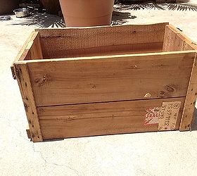 q wooden crate delimma, painted furniture, repurposing upcycling, Side View