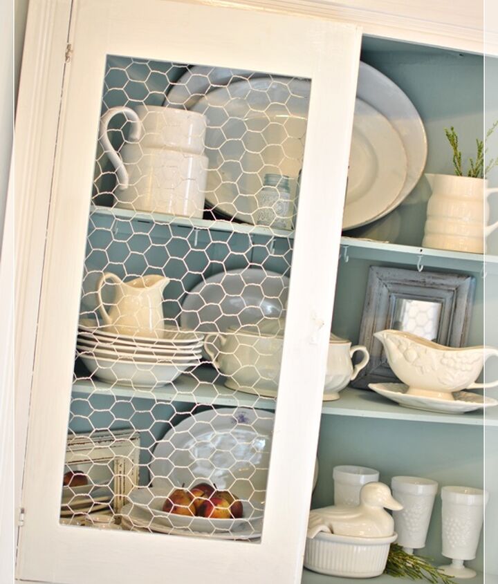 Replacing Glass in a Cabinet With Chicken Wire | Hometalk