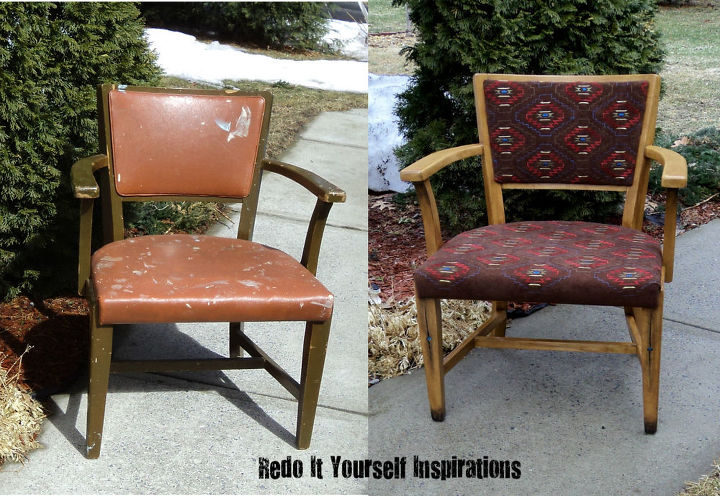 redoing a vintage chair to match another, painted furniture