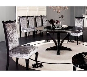 designer s collection armani s dining room furniture, products, Armani Xavira Round Black Tinted Glass Table