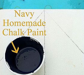 chalk paint chevron stripe diving board w video, chalk paint, crafts, painting, Homemade Unsanded grout Chalk Paint Perfect for a slightly scratch diving board