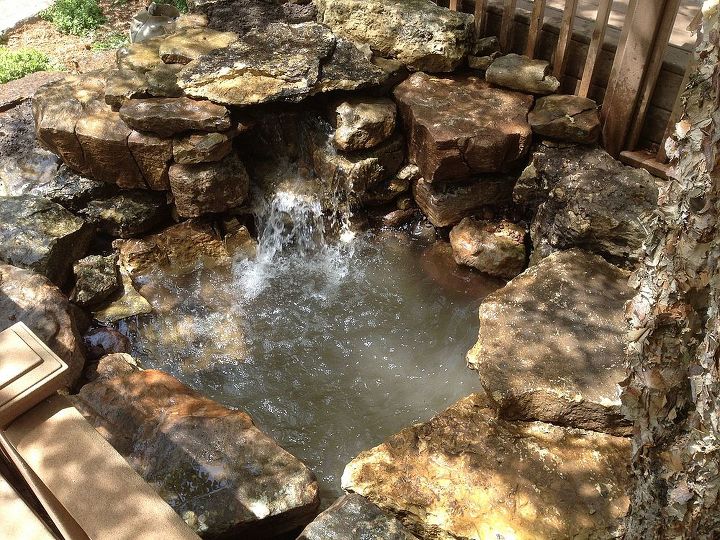 ponds and waterfalls, landscape, ponds water features, Pondless waterfall in Naperville IL Great for small spaces This one is built into a deck