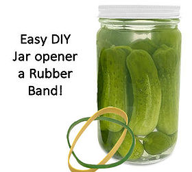 rubber bands make great jar openers, cleaning tips
