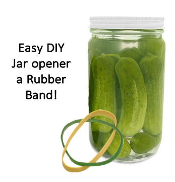 rubber bands make great jar openers, cleaning tips