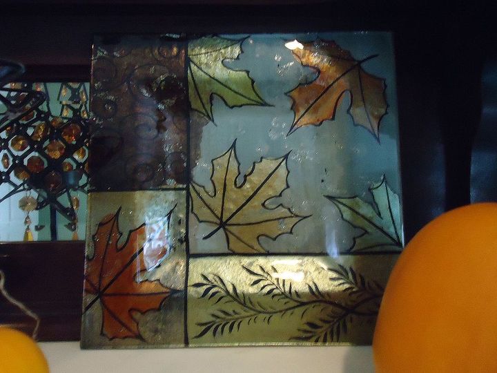 decorating for fall and to have some fun, seasonal holiday d cor, Another great find for 1 50 was this fall leaf plate