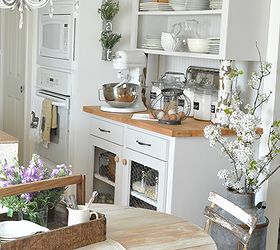 white countertops, countertops, home decor, kitchen design, kitchen island, Original butcher block countertops on baking station