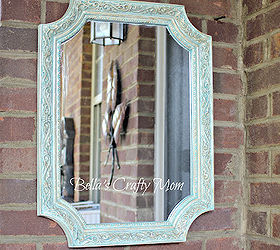 antiqued turquoise mirror, home decor, painted furniture, Antiqued Turquoise Mirror