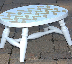 thrifted stool makover, chalk paint, painted furniture, repurposing upcycling