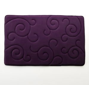 seductive and deep shades of purple from soft lilacs to regal amethys, home decor, Purple Accents Rugs are a great way to add color and comfort Mohawk Home scroll memory foam bath rug