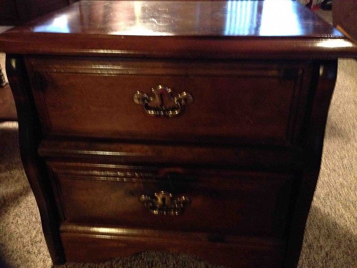 my first ever repaint of furniture, painted furniture, Got this free from a neighbor Well made just scratched a ton