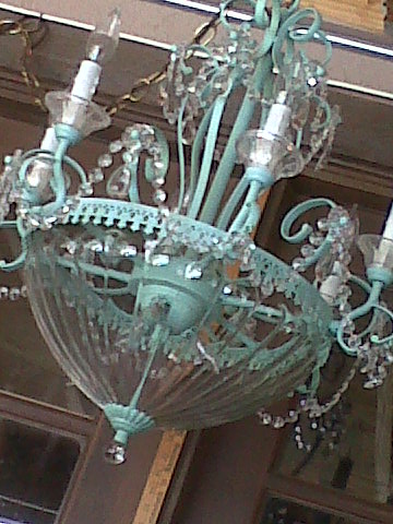 bue chanty, lighting, outdoor living, repurposing upcycling, Fini soft teal blue hues