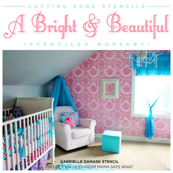 a bright beautiful stenciled nursery, bedroom ideas, home decor, painting, wall decor