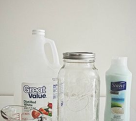 diy laundry softener, cleaning tips, All you need is water vinegar conditioner a container