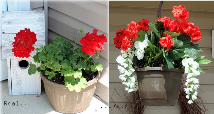 diy faux floral hanging baskets, crafts, flowers, gardening