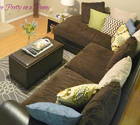 sometimes small things can really freshen up a space take my brown sofa in my family, home decor, living room ideas, Family room pillows before