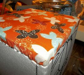 quilted styrofoam box fall centerpiece or a storage box tutorial, crafts, all tacked in