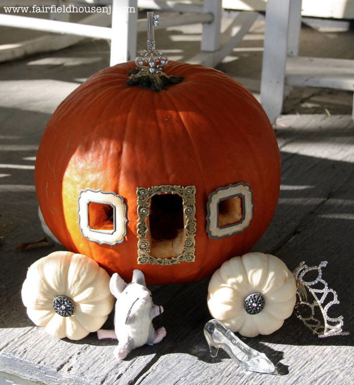 cinderella pumpkin coach, crafts, Cinderella Pumpkin Coach with props