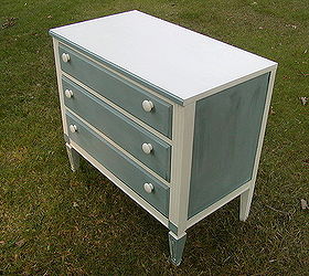 a before and after dresser, chalk paint, painted furniture, A full view photograph