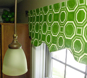 decorating with the pantone color of the year, home decor, My DIY kitchen valance has got an emerald vibe