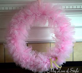 diy tulle tutu wreath tutorial, crafts, home decor, wreaths, Tutu Wreaths are party decor for a Ballerina Birthday Party