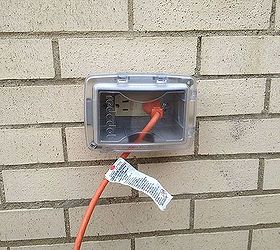 keep santa safe test or replace your gfcis, electrical, home maintenance repairs, how to, lighting, Have a weatherproof GFCI cover to protect your electrical box from rain