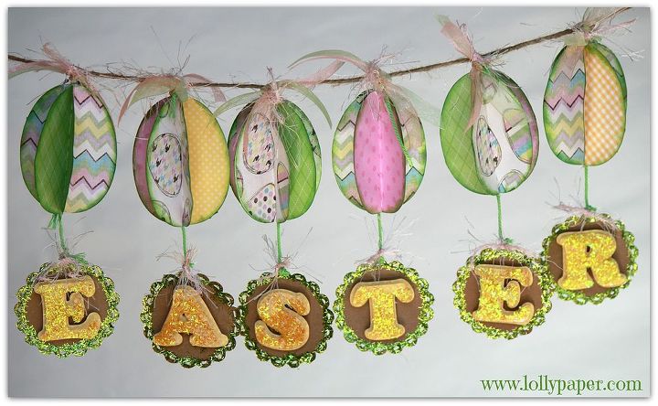 easter egg banner, crafts, easter decorations, seasonal holiday decor