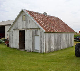 q help me pick the color of my barn entry doors, curb appeal, doors, painting, Before Ryan disassembled a 100 year old corn crib transported the pieces to the property and rebuilt it