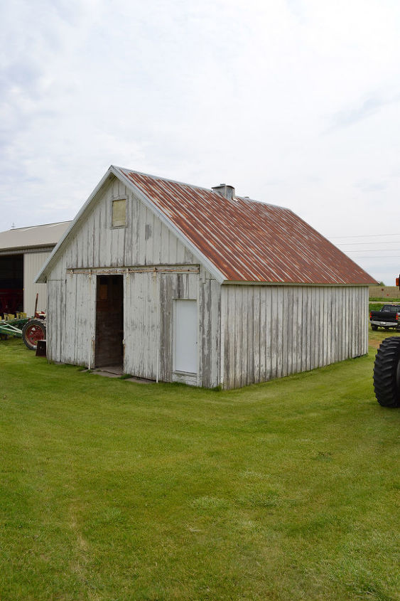 q help me pick the color of my barn entry doors, curb appeal, doors, painting, Before Ryan disassembled a 100 year old corn crib transported the pieces to the property and rebuilt it