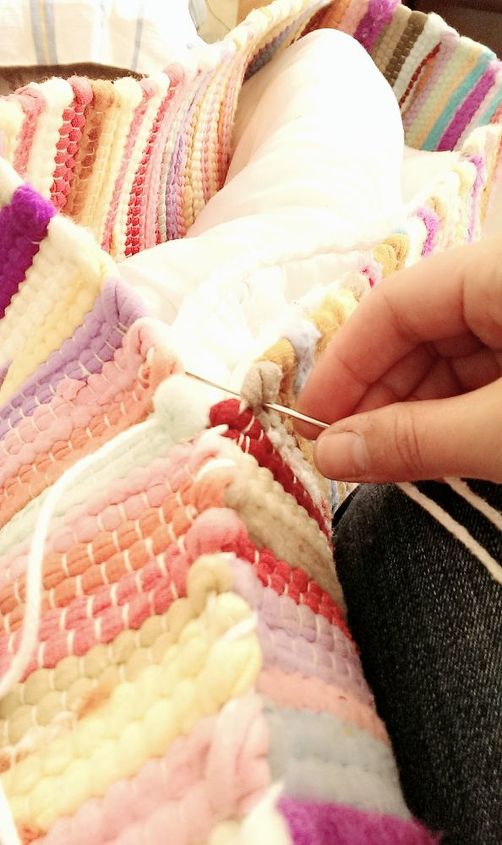 easy peasy floor cushion diy, Stuff with and old duvet or similar