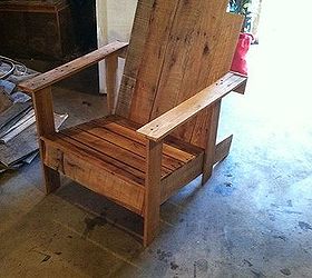 pallet adirondack chair, diy, painted furniture, pallet