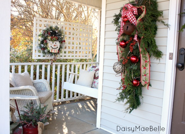 decorating my front porch for christmas, christmas decorations, porches, seasonal holiday decor, The side porch awaits friends sitting and sipping hot chocolate