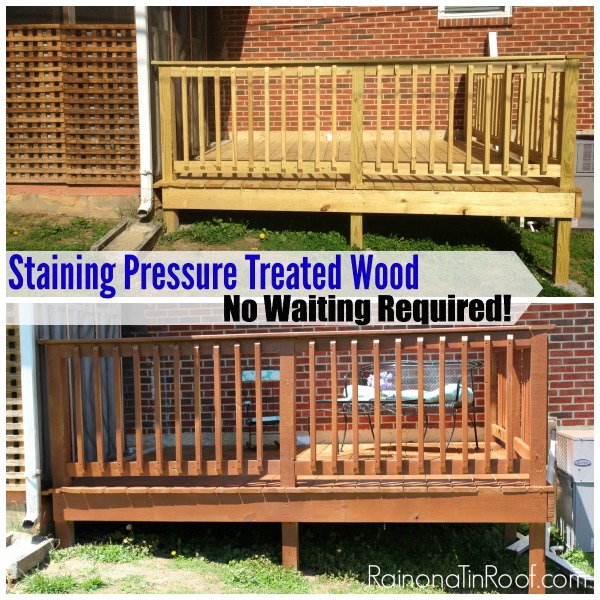 Staining Pressure Treated Wood No Waiting Required Hometalk