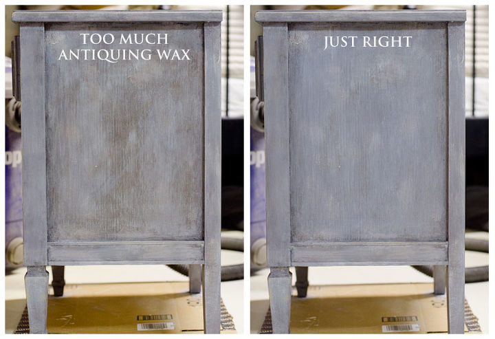 when antiquing goes wrong, painted furniture, Don t give up if you ve applied too much antiquing wax to your painted furniture This easy fix will save the day