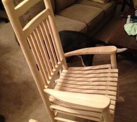 rocking chair, painted furniture, Finished sanding