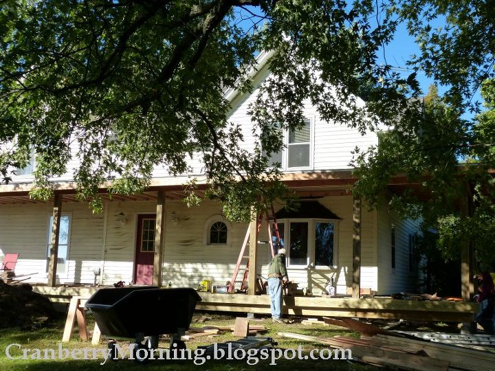 porch railing or porch wall what do you think, The wraparound part is on the right of this photo