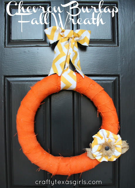 chevron burlap wreath, crafts, doors, wreaths, Chevron Burlap Wreath